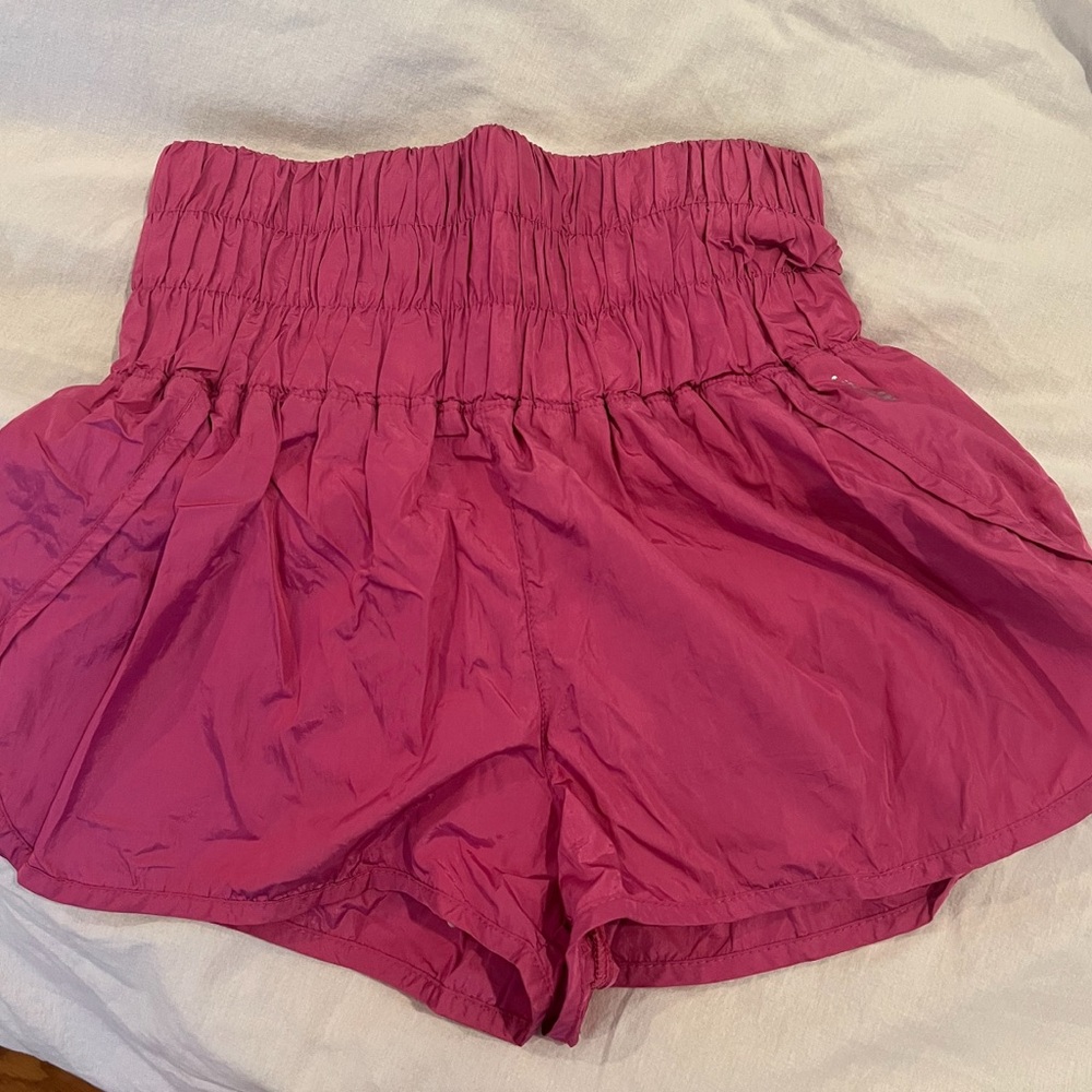 FP Movement by Free People Pink Athletic Shorts with Elastic Waistband